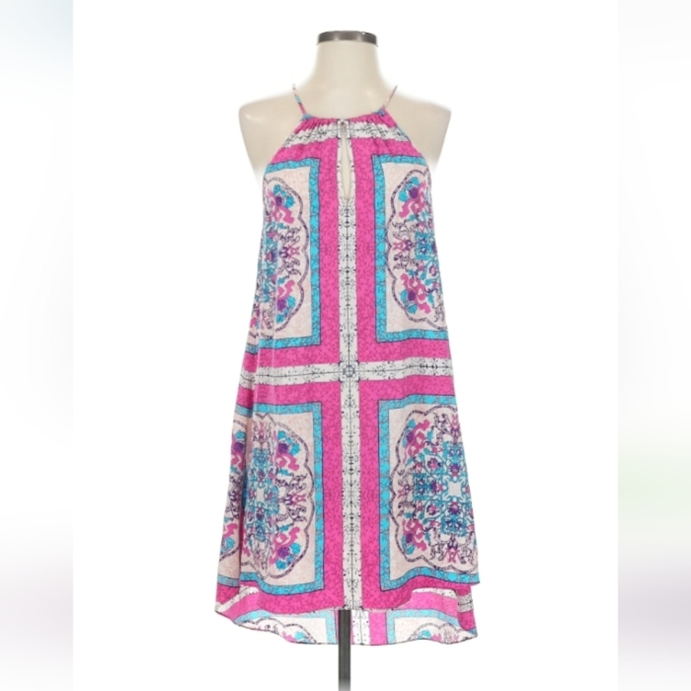 Madison Marcus Silk Halter Dress Size S Boho Paisley